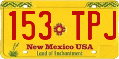 NM license plate 153TPJ