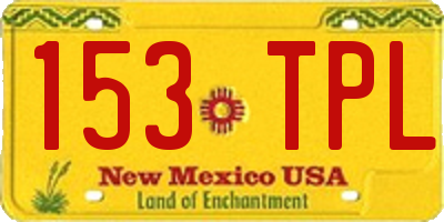 NM license plate 153TPL