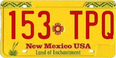 NM license plate 153TPQ