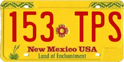 NM license plate 153TPS