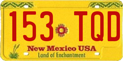 NM license plate 153TQD