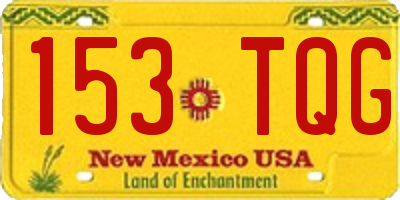NM license plate 153TQG