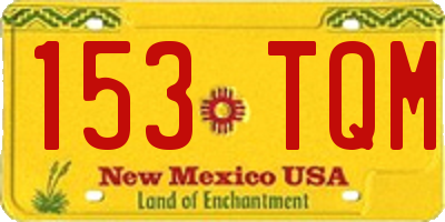 NM license plate 153TQM