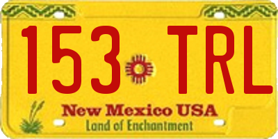NM license plate 153TRL