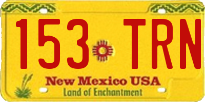 NM license plate 153TRN