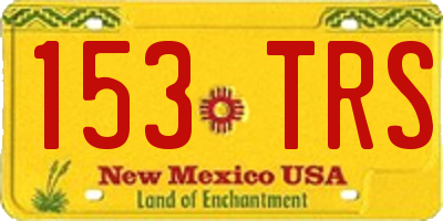 NM license plate 153TRS