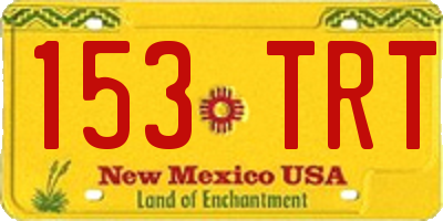 NM license plate 153TRT