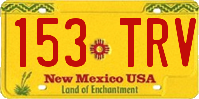 NM license plate 153TRV