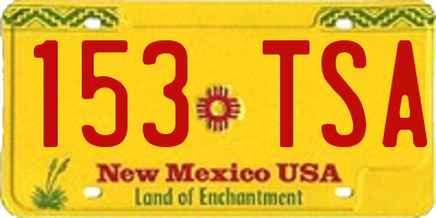 NM license plate 153TSA
