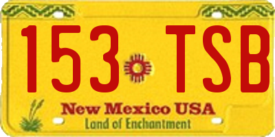NM license plate 153TSB