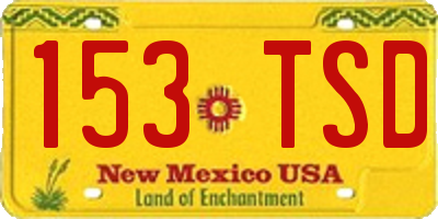 NM license plate 153TSD