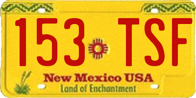 NM license plate 153TSF
