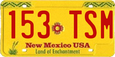 NM license plate 153TSM