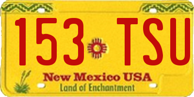 NM license plate 153TSU