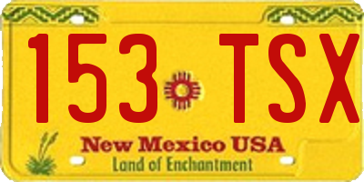 NM license plate 153TSX