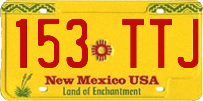 NM license plate 153TTJ