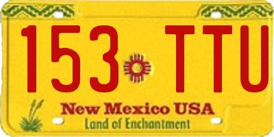 NM license plate 153TTU