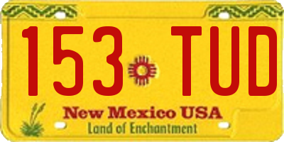 NM license plate 153TUD