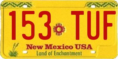NM license plate 153TUF