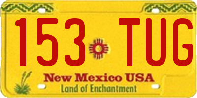 NM license plate 153TUG