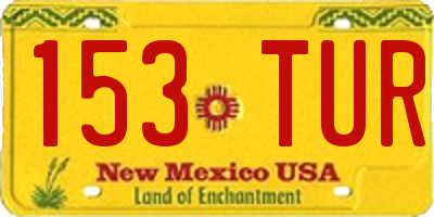 NM license plate 153TUR