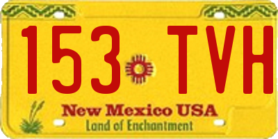 NM license plate 153TVH