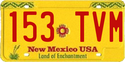 NM license plate 153TVM