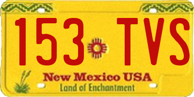 NM license plate 153TVS