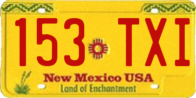 NM license plate 153TXI