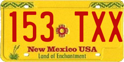 NM license plate 153TXX
