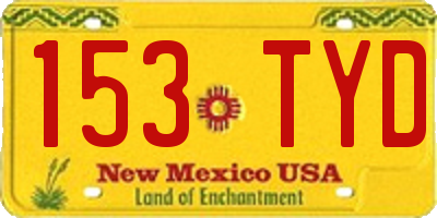 NM license plate 153TYD