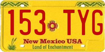 NM license plate 153TYG