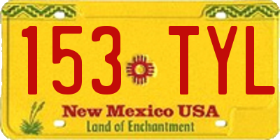 NM license plate 153TYL