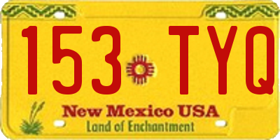 NM license plate 153TYQ
