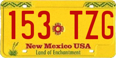NM license plate 153TZG