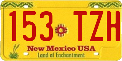 NM license plate 153TZH
