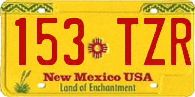 NM license plate 153TZR