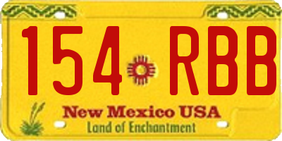 NM license plate 154RBB
