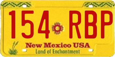 NM license plate 154RBP