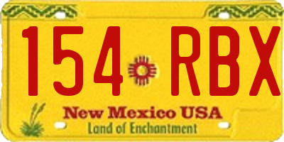 NM license plate 154RBX