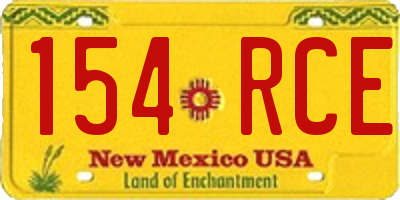 NM license plate 154RCE
