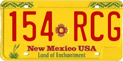 NM license plate 154RCG