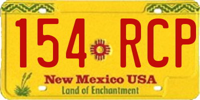 NM license plate 154RCP