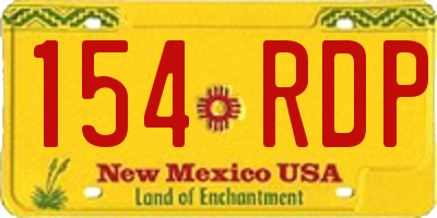 NM license plate 154RDP