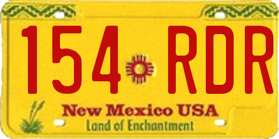 NM license plate 154RDR