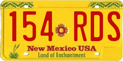 NM license plate 154RDS