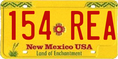 NM license plate 154REA