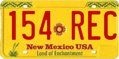 NM license plate 154REC