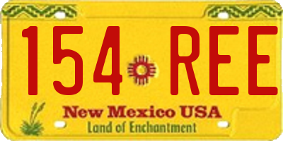 NM license plate 154REE