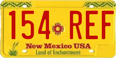 NM license plate 154REF